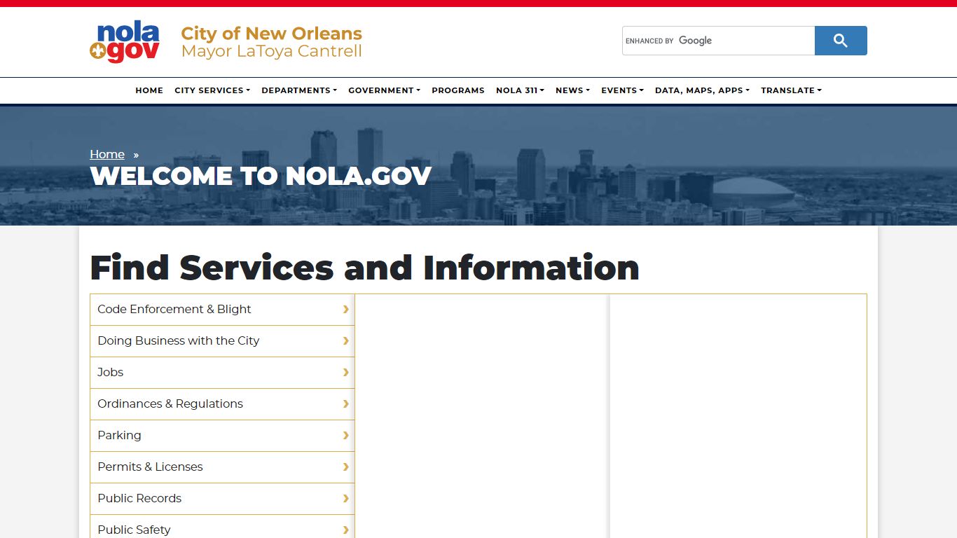 Redirects - InmateSearch - City of New Orleans
